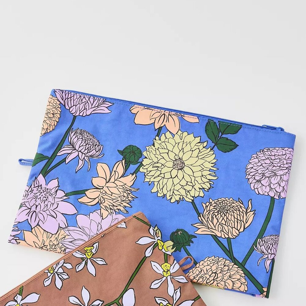 NWOT Baggu Go Pouch Large - Dahlia (Garden Flowers) - Picture 5 of 5